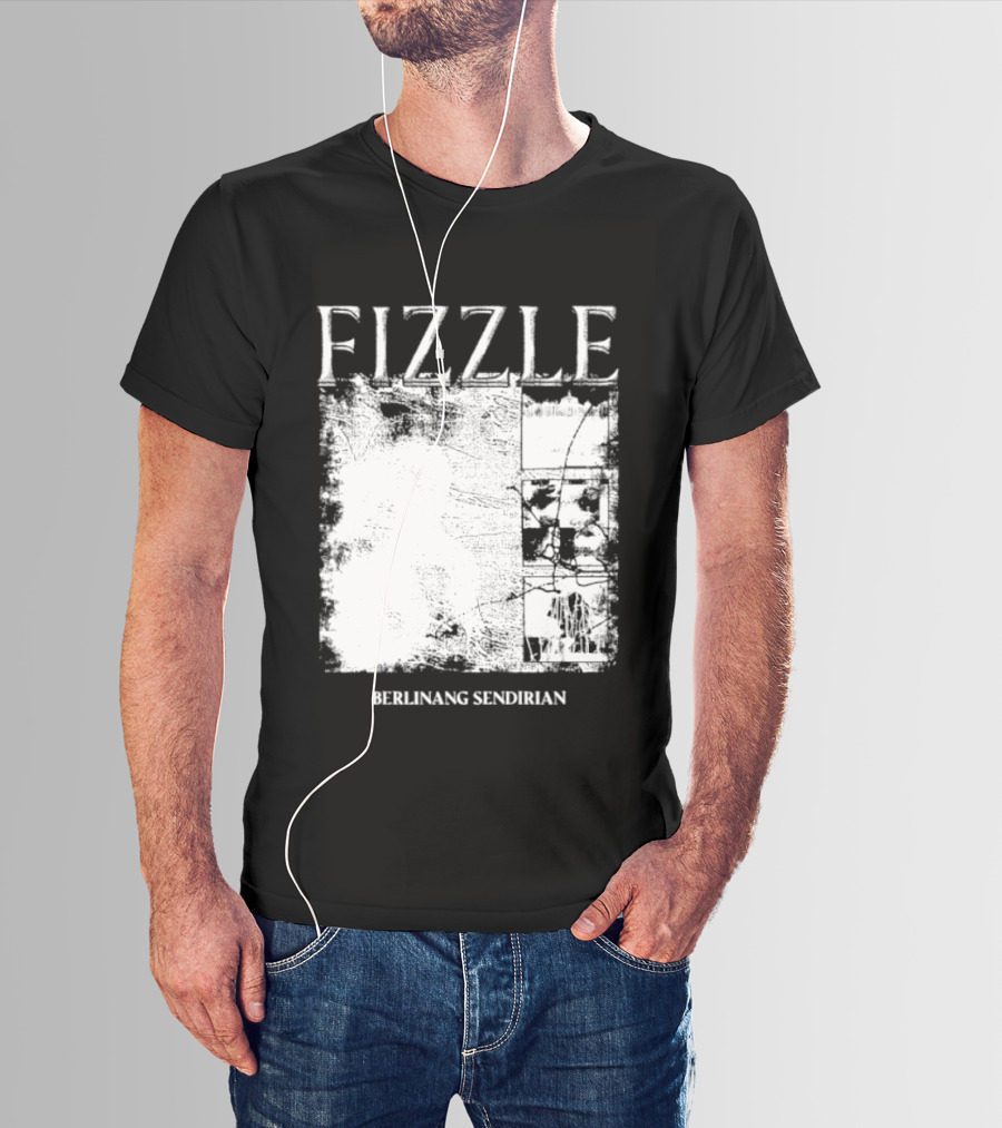 Fizzle Berlinang Sendirian Indie Rock Music T-Shirt