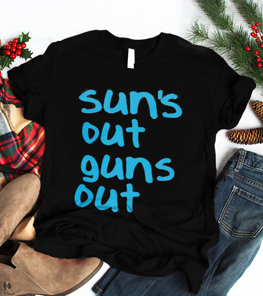 Sun's Out Guns Out Channing Tatum Blue T-Shirt