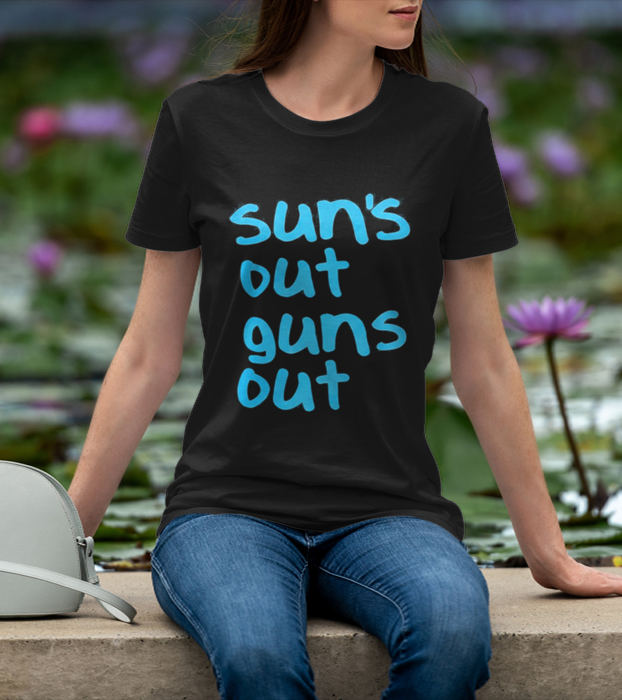 Sun's Out Guns Out Channing Tatum Blue T-Shirt