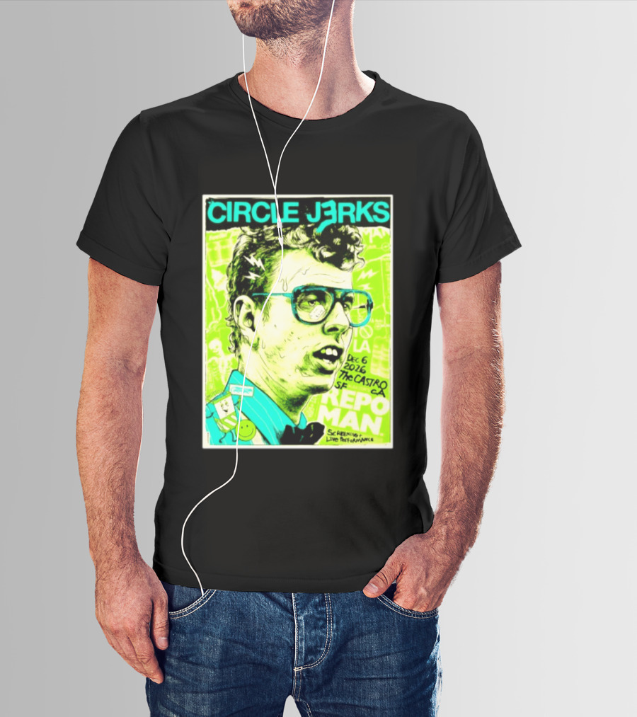 Circle Jerks Repo Man Screening Dec 6 2026 The Castro SF Live Performance T-Shirt