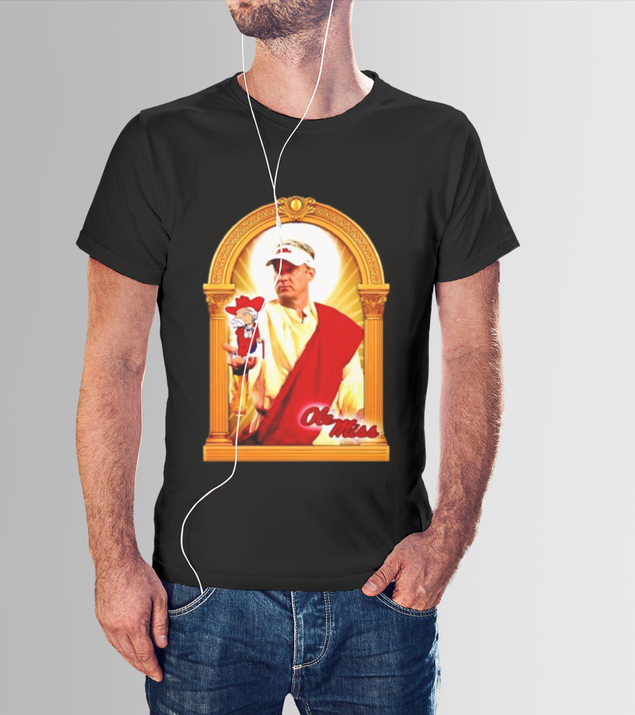 Lane Kiffin Ole Miss Colonel Reb Archway T-Shirt