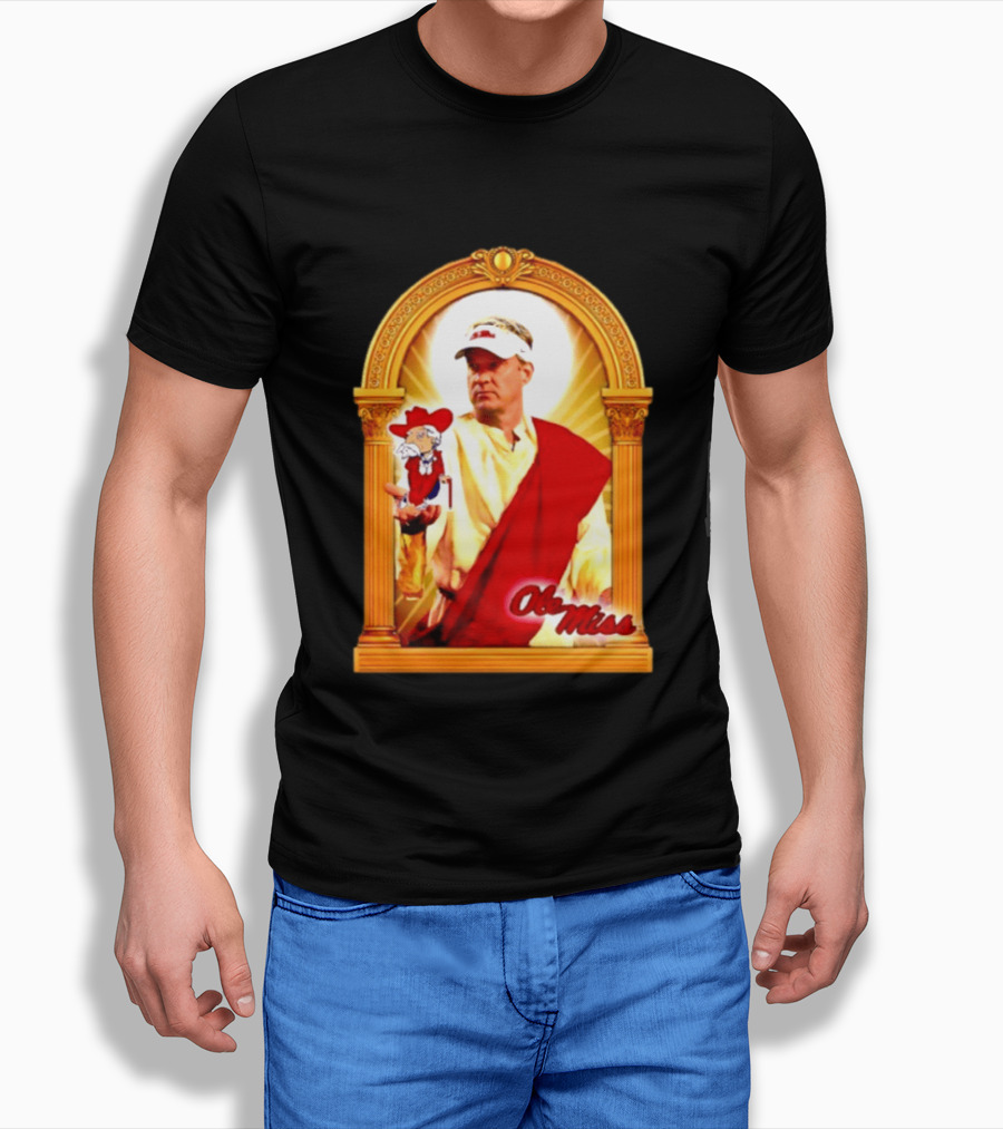 Lane Kiffin Ole Miss Colonel Reb Archway T-Shirt
