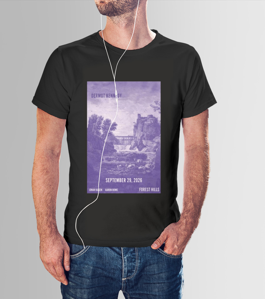 Dermot Kennedy Forest Hills September 29 2026 Jonah Kagen Aaron Rowe T-Shirt
