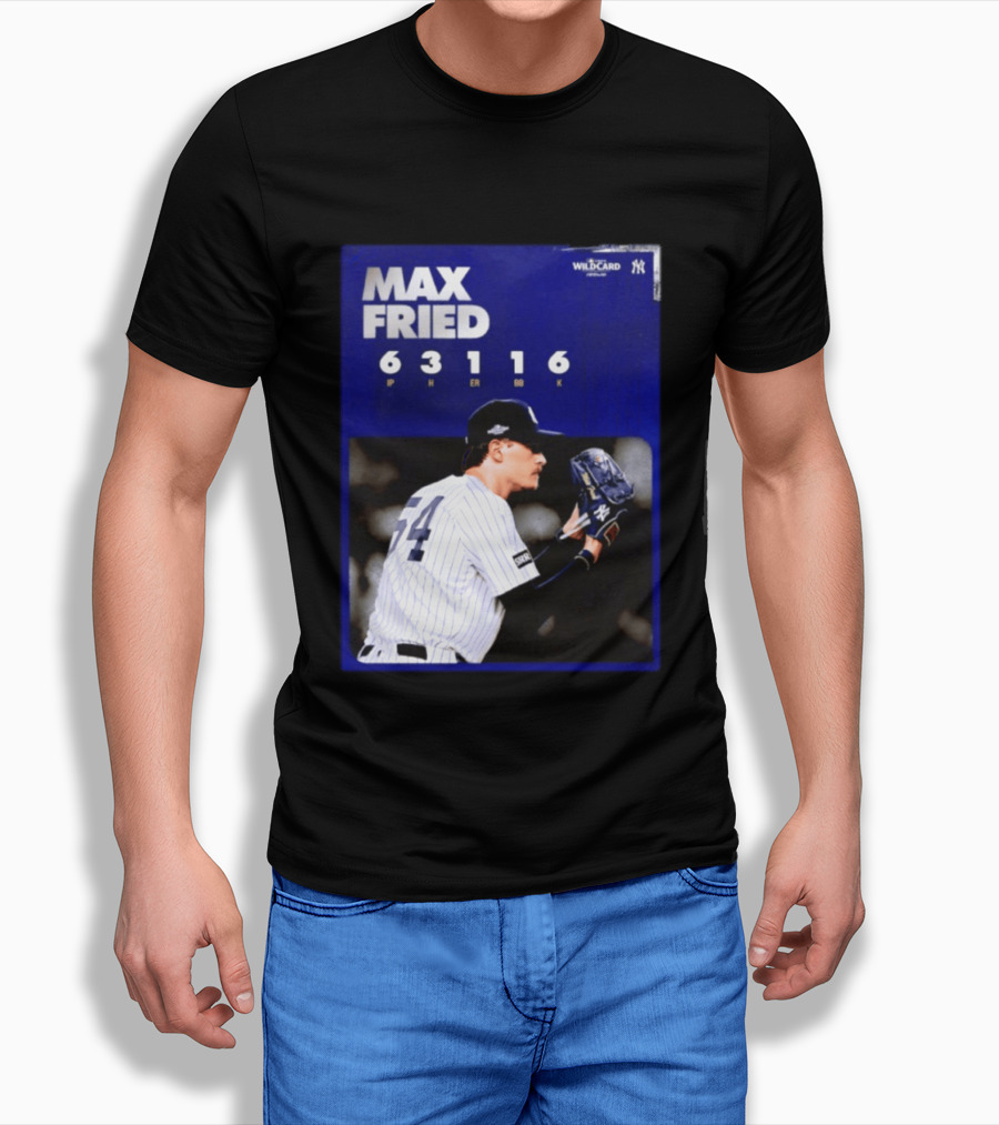Max Fried 2026 Wild Card New York Yankees Pitching Stats T-Shirt