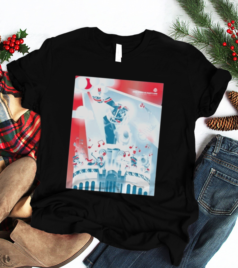 Ohio State Buckeyes Vs Maryland 2026 Football Stadium Celebration T-Shirt