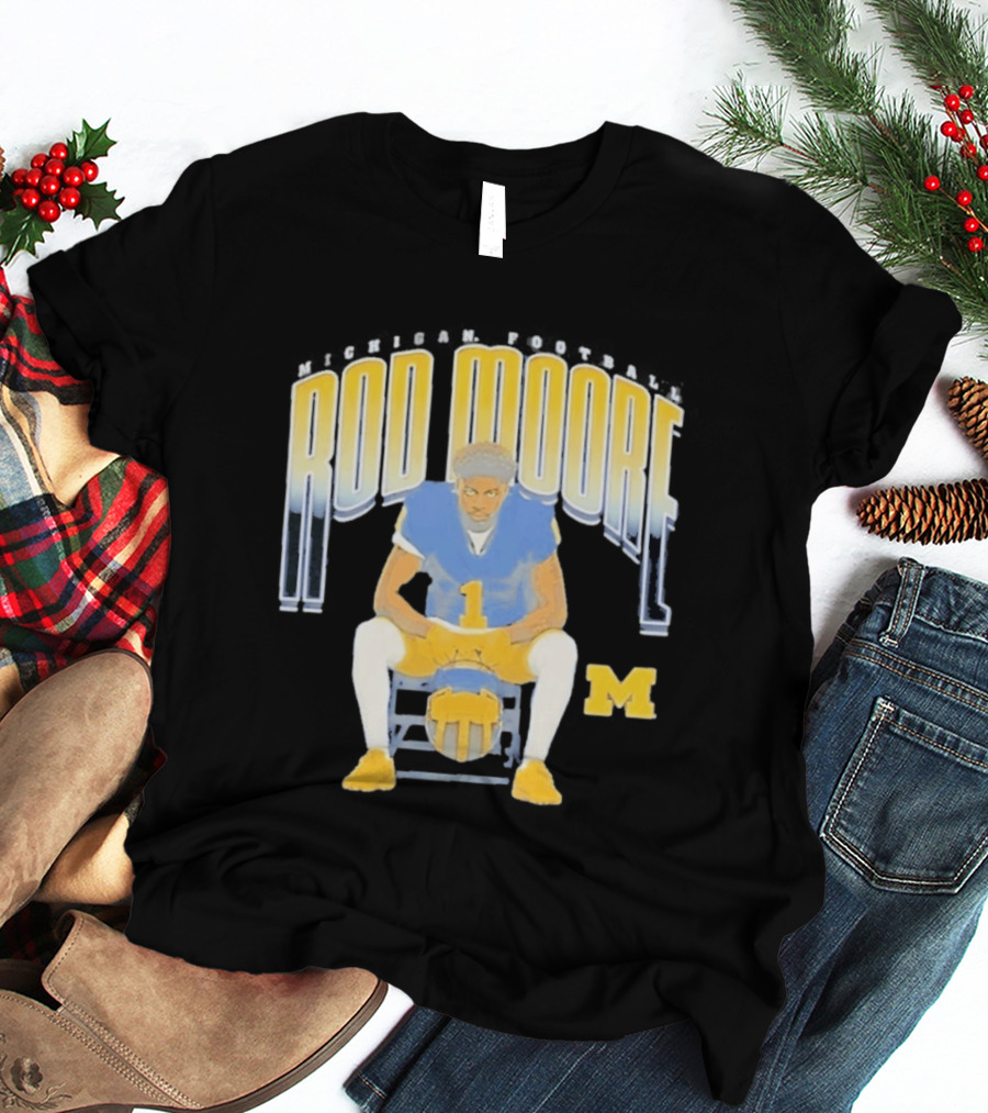 Rod Moore Michigan Wolverines Football Number 1 Player M T-Shirt