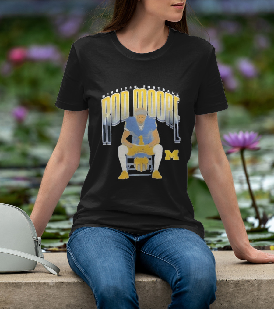 Rod Moore Michigan Wolverines Football Number 1 Player M T-Shirt