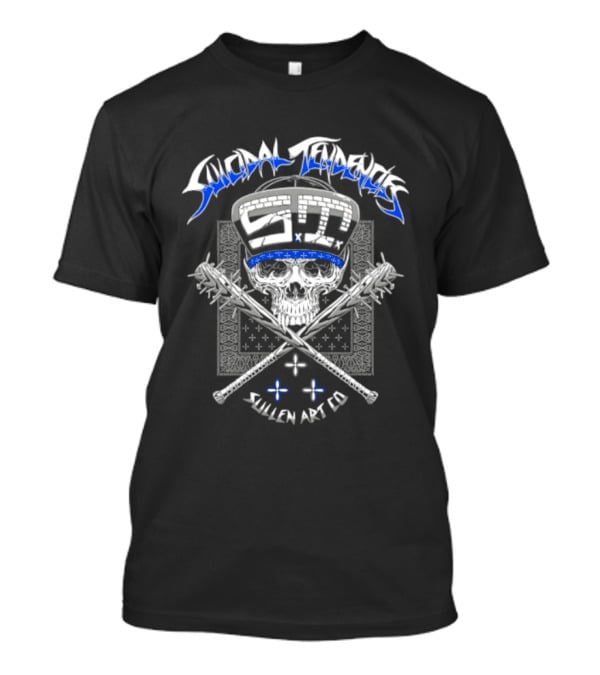 Suicidal Tendencies ST Skull Spiked Baseball Bats Sullen Art Co T-Shirt