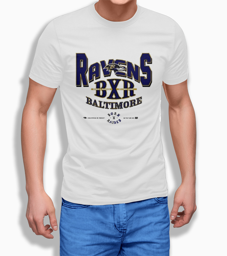 Ravens BXR Baltimore Born X Raised On The Turf T-Shirt