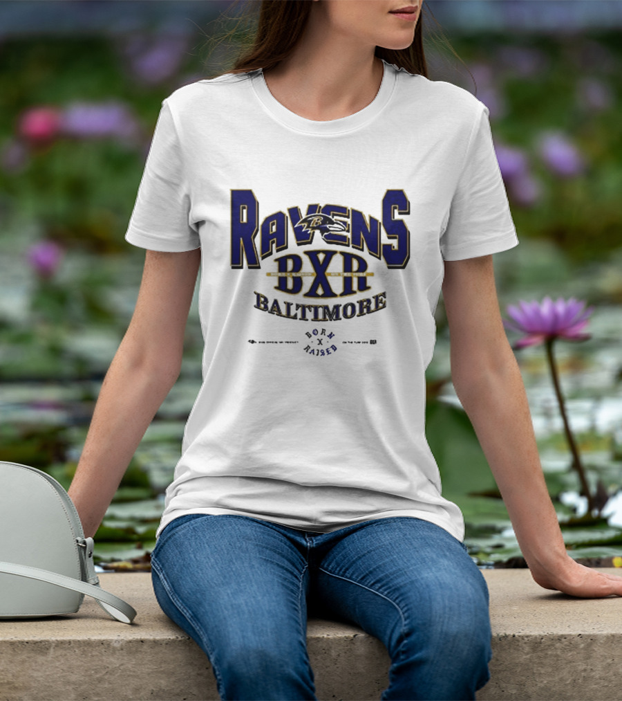 Ravens BXR Baltimore Born X Raised On The Turf T-Shirt