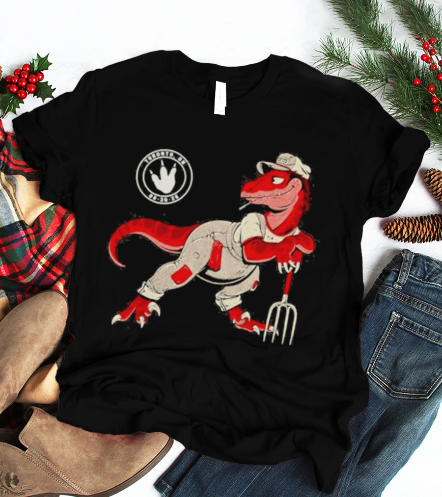 Red Clay Strays 2026 Toronto Ontario Event Dinosaur Farmer T-Shirt