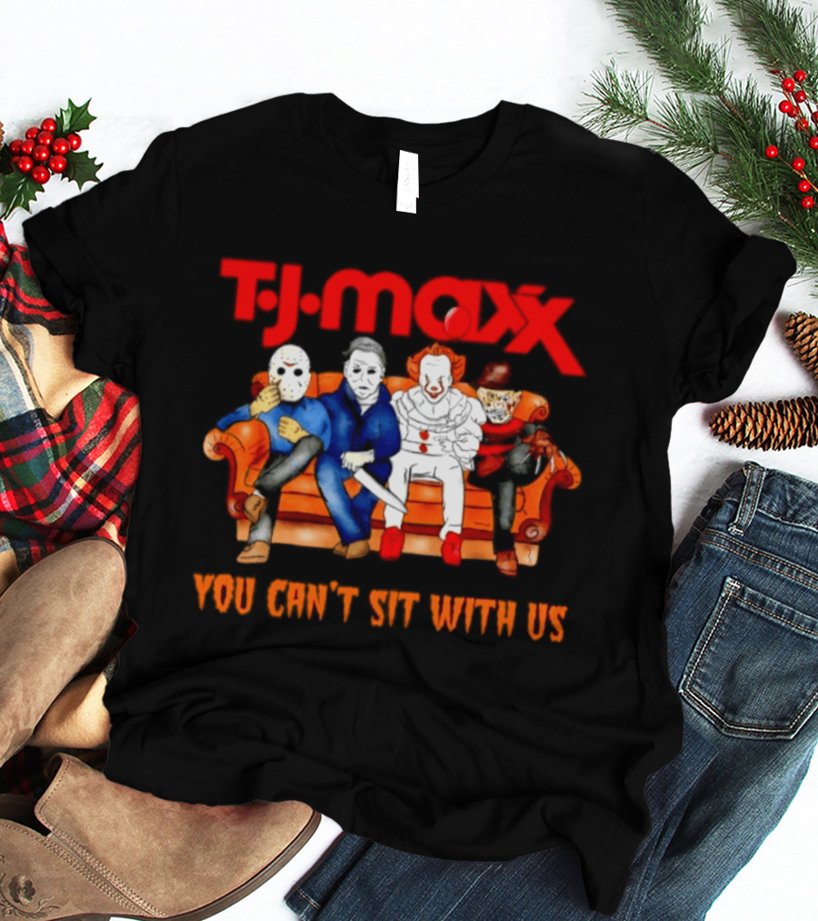 TJ Maxx Horror Movie Friends Halloween 2026 You Can't Sit With Us T-Shirt