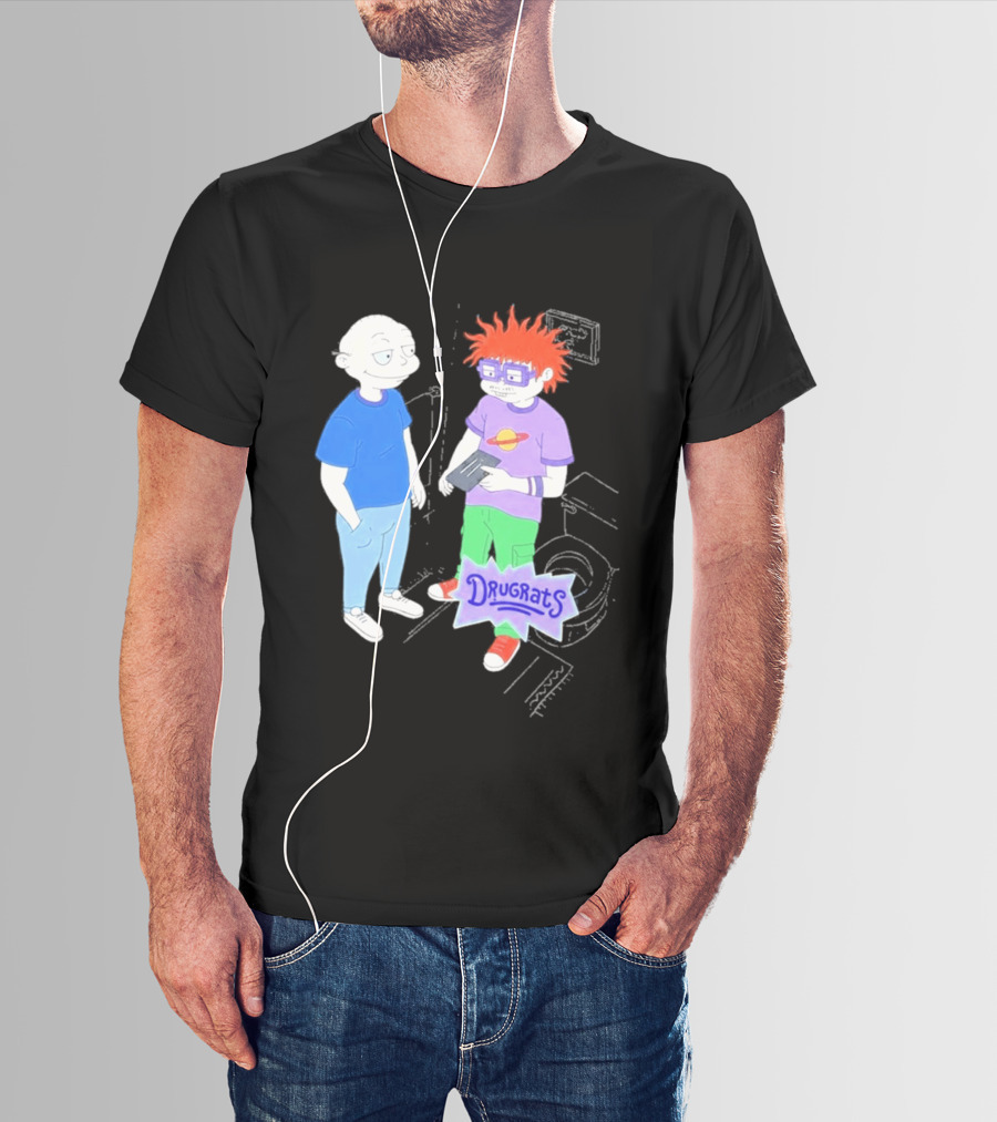 Tommy And Chuckie Drugrats Parody With Cartoon Characters T-Shirt