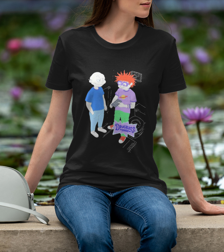 Tommy And Chuckie Drugrats Parody With Cartoon Characters T-Shirt