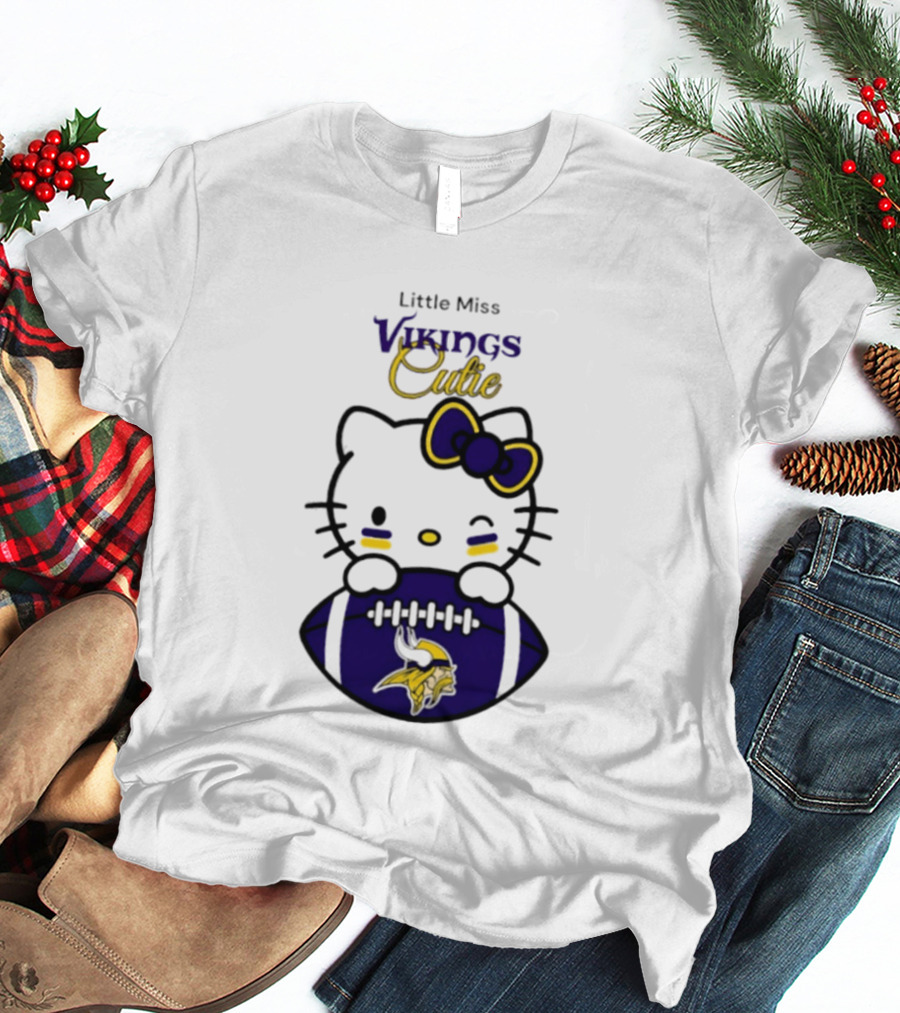 Minnesota Vikings Little Miss Vikings Cutie 2026 Season Football T-Shirt