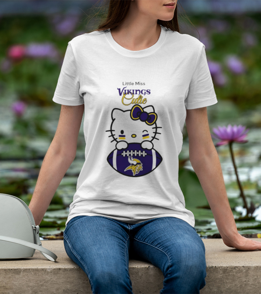 Minnesota Vikings Little Miss Vikings Cutie 2026 Season Football T-Shirt