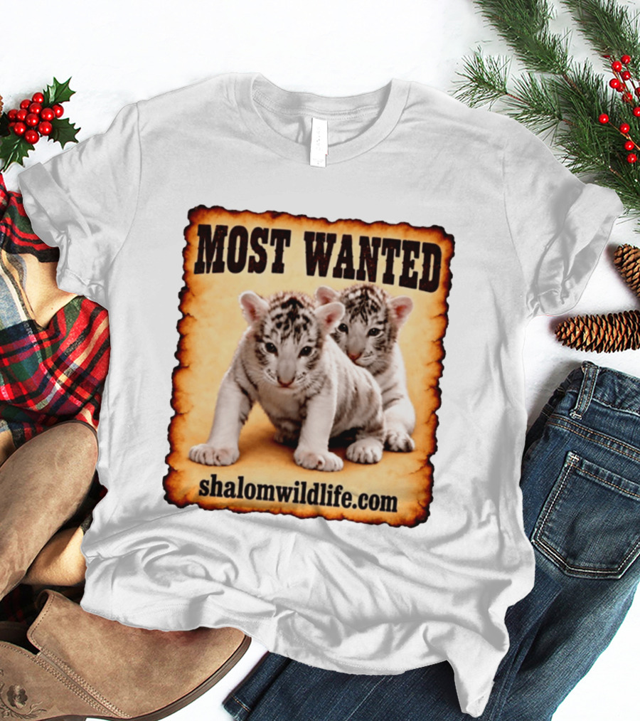 MOST WANTED White Tiger Cubs Shalom Wildlife T-Shirt