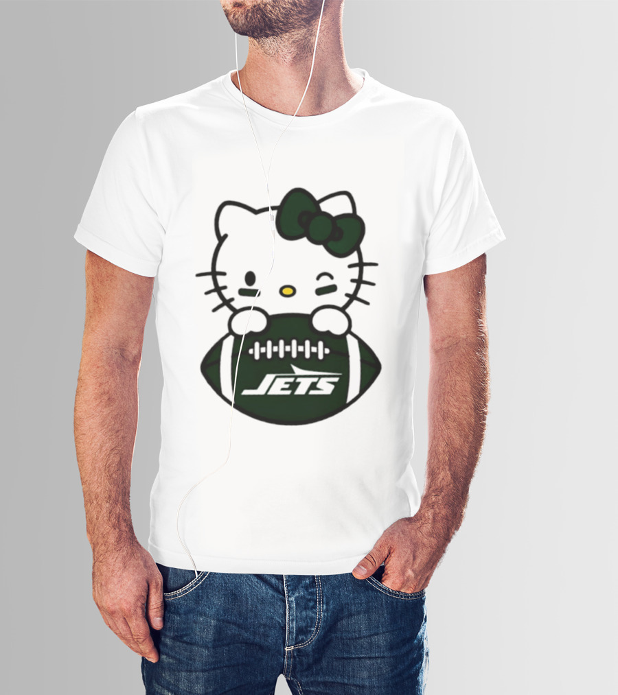 New York Jets Hello Kitty Football 2026 Season Collaboration T-Shirt