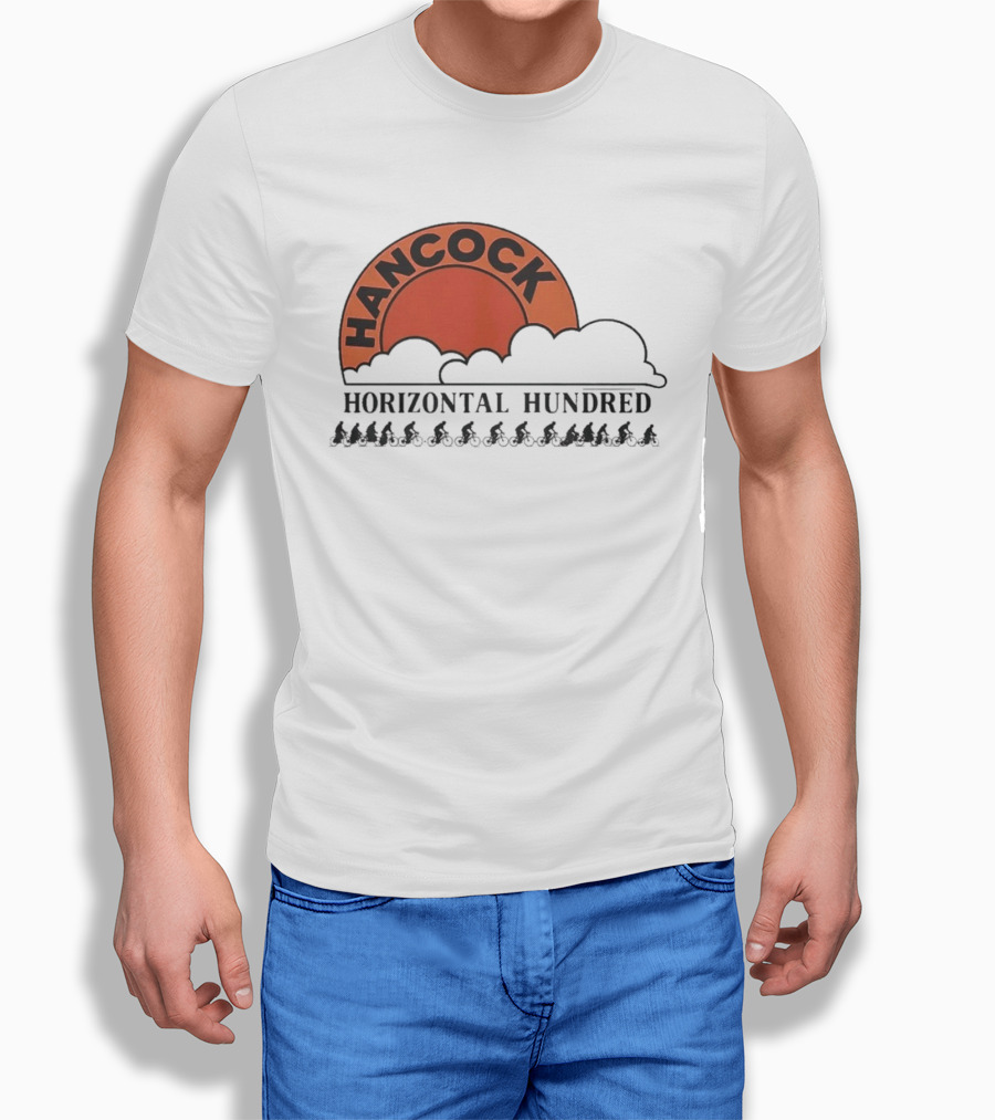Hancock Horizontal Hundred Cycling Event Rj Decker Aloysius Aiken T-Shirt