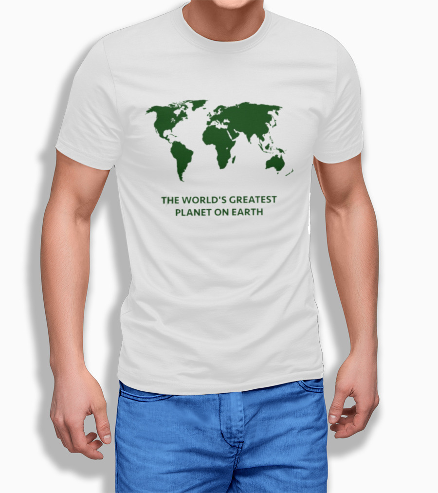 The World's Greatest Planet On Earth World Map T-Shirt