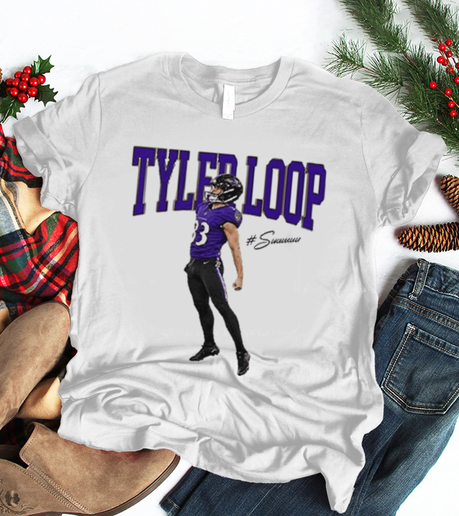 Tyler Loop Baltimore Football Player Celebration T-Shirt