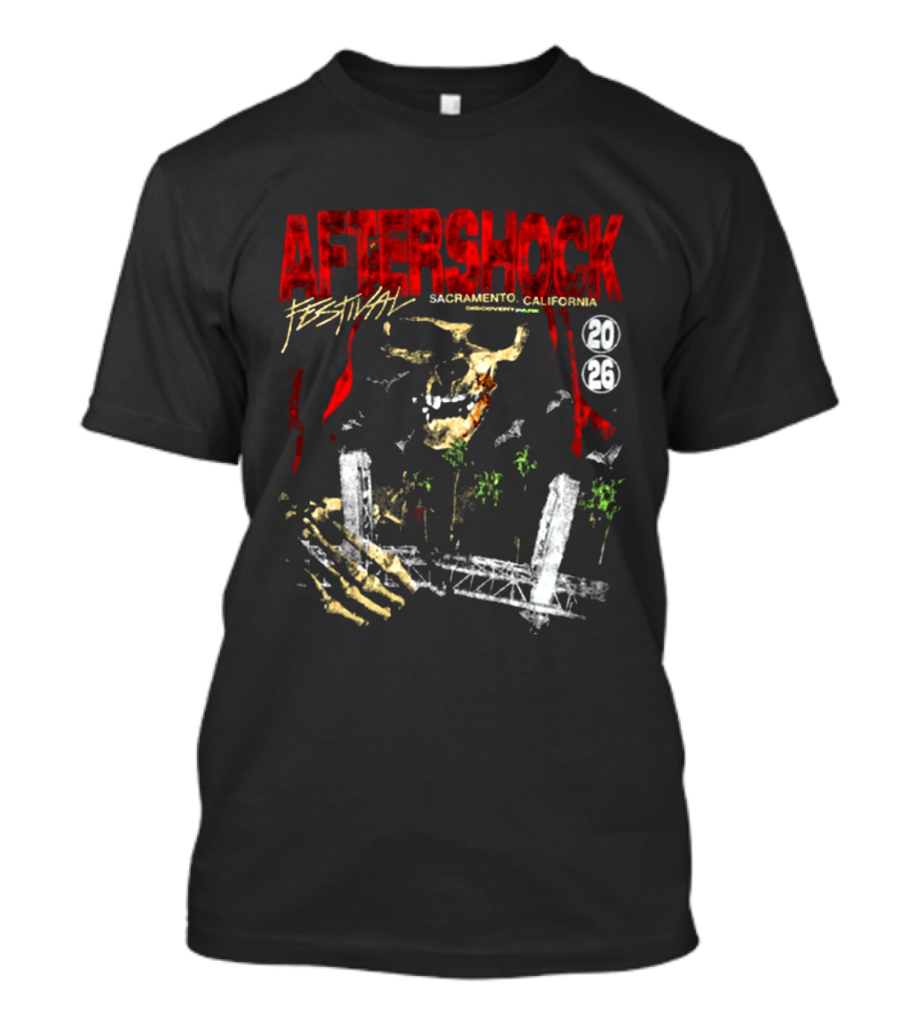 Aftershock Festival 2026 Sacramento CA October 1 4 2026 Dark Crossing Festival T-Shirt