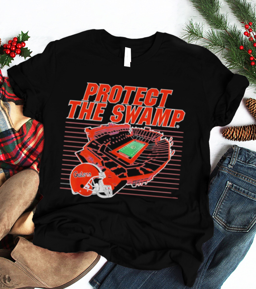 Florida Gators Protect The Swamp Stadium Helmet Football T-Shirt