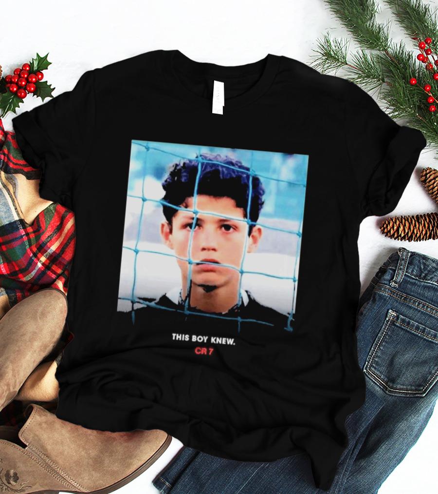 Cristiano Ronaldo Young Boy Knew CR7 Football Childhood Legend T-Shirt