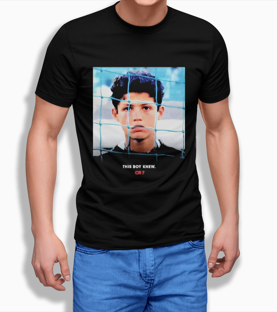Cristiano Ronaldo Young Boy Knew CR7 Football Childhood Legend T-Shirt