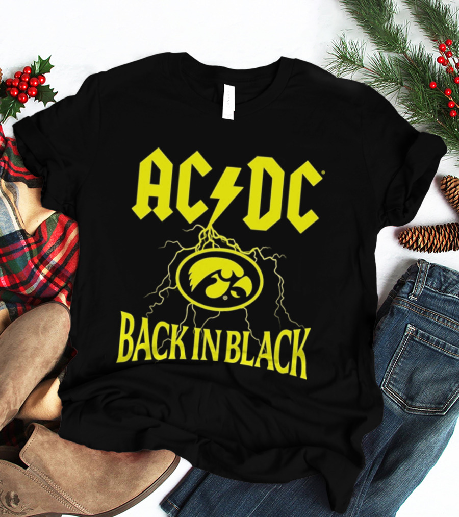 Iowa Hawkeyes AC DC Back In Black College GameDay 2026 T-Shirt