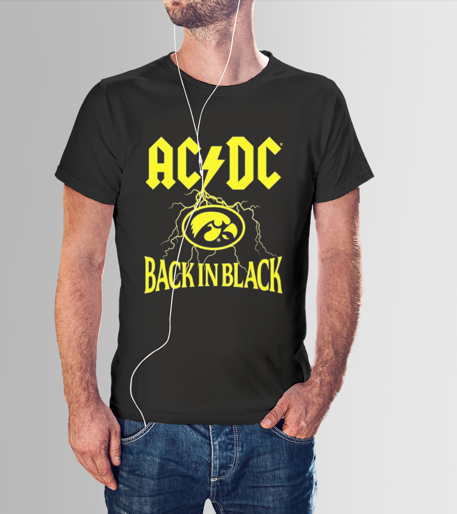 Iowa Hawkeyes AC DC Back In Black College GameDay 2026 T-Shirt
