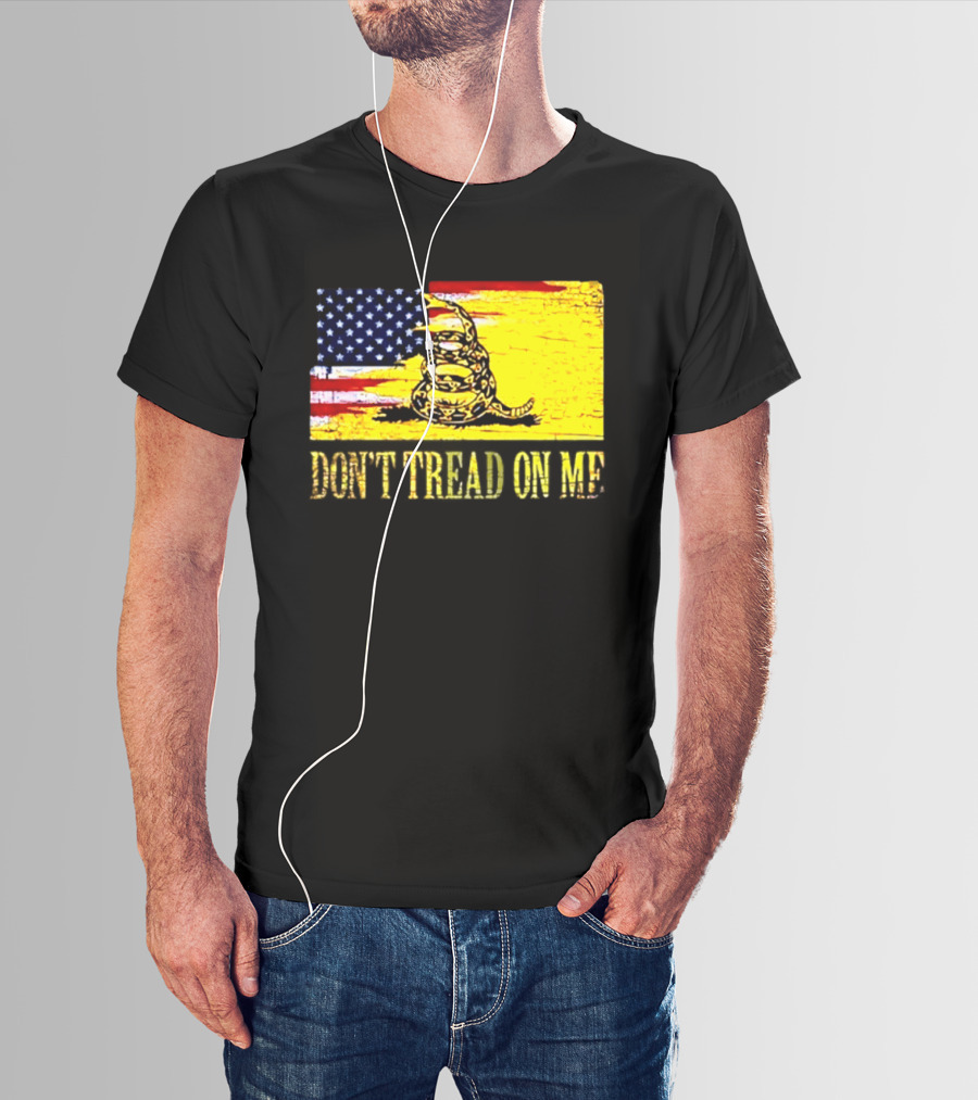 American Flag And Gadsden Snake Don't Tread On Me T-Shirt