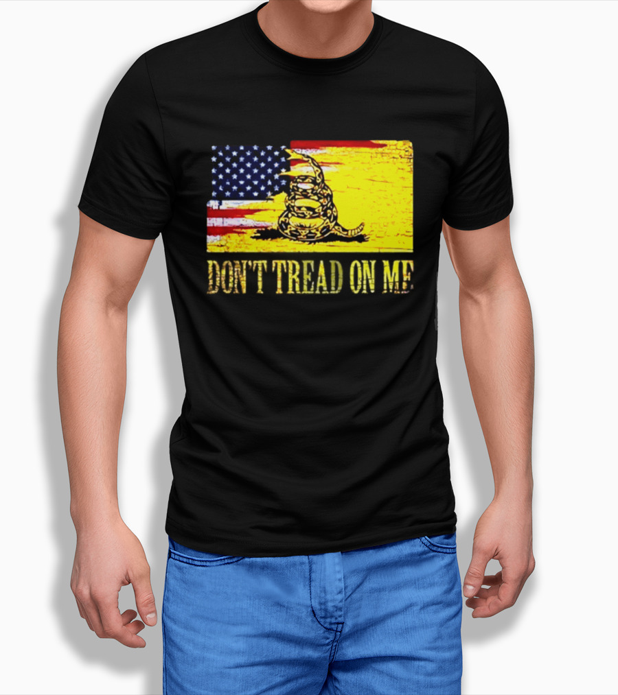 American Flag And Gadsden Snake Don't Tread On Me T-Shirt