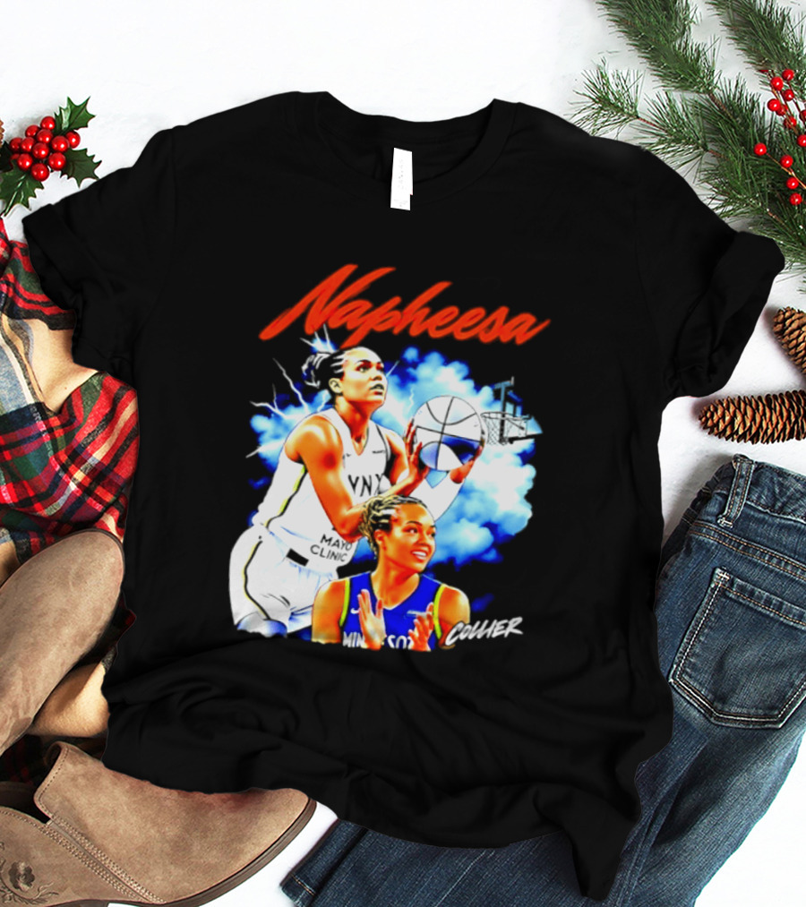 Napheesa Collier Minnesota Lynx Basketball Player In Action T-Shirt