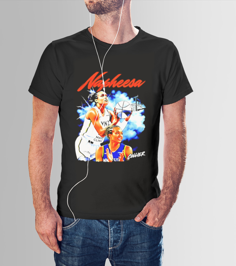 Napheesa Collier Minnesota Lynx Basketball Player In Action T-Shirt