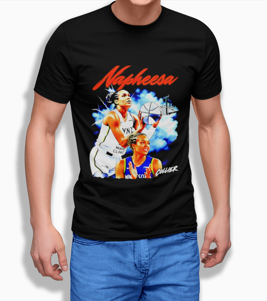 Napheesa Collier Minnesota Lynx Basketball Player In Action T-Shirt