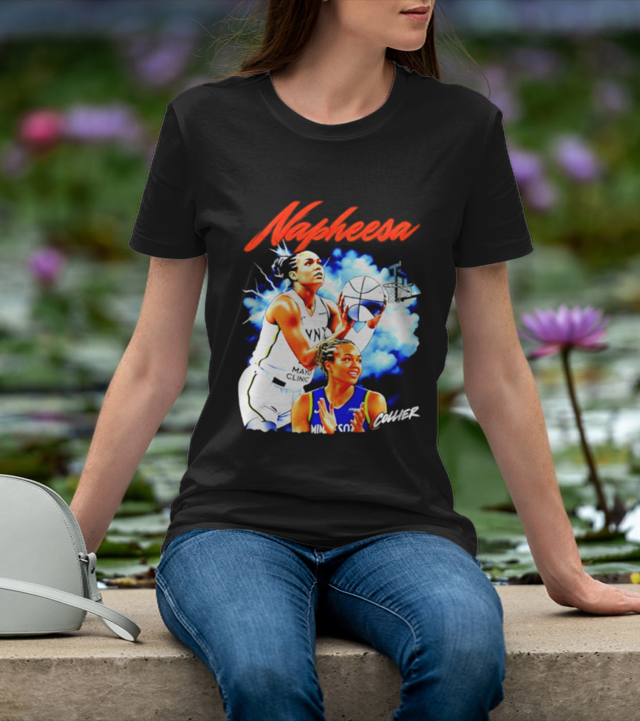 Napheesa Collier Minnesota Lynx Basketball Player In Action T-Shirt