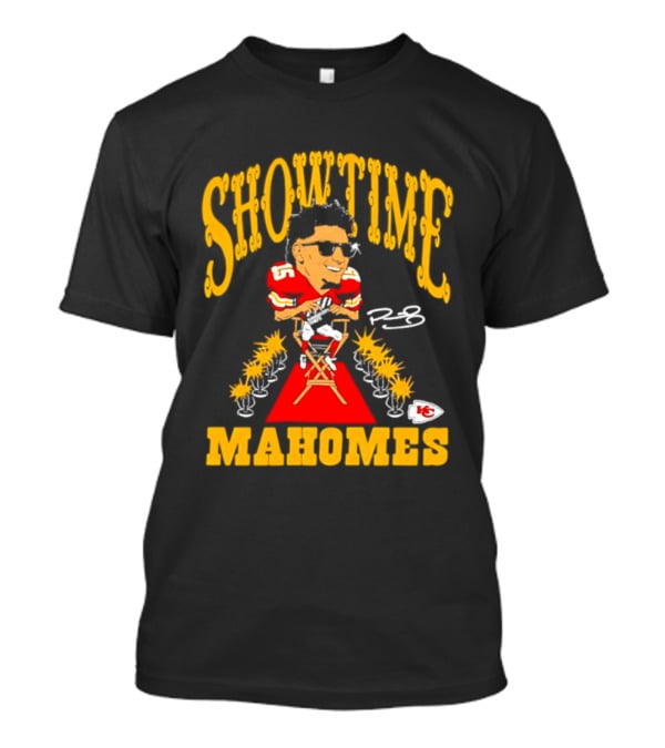 Showtime Mahomes Kansas City Chiefs Football Iconic Caricature T-Shirt