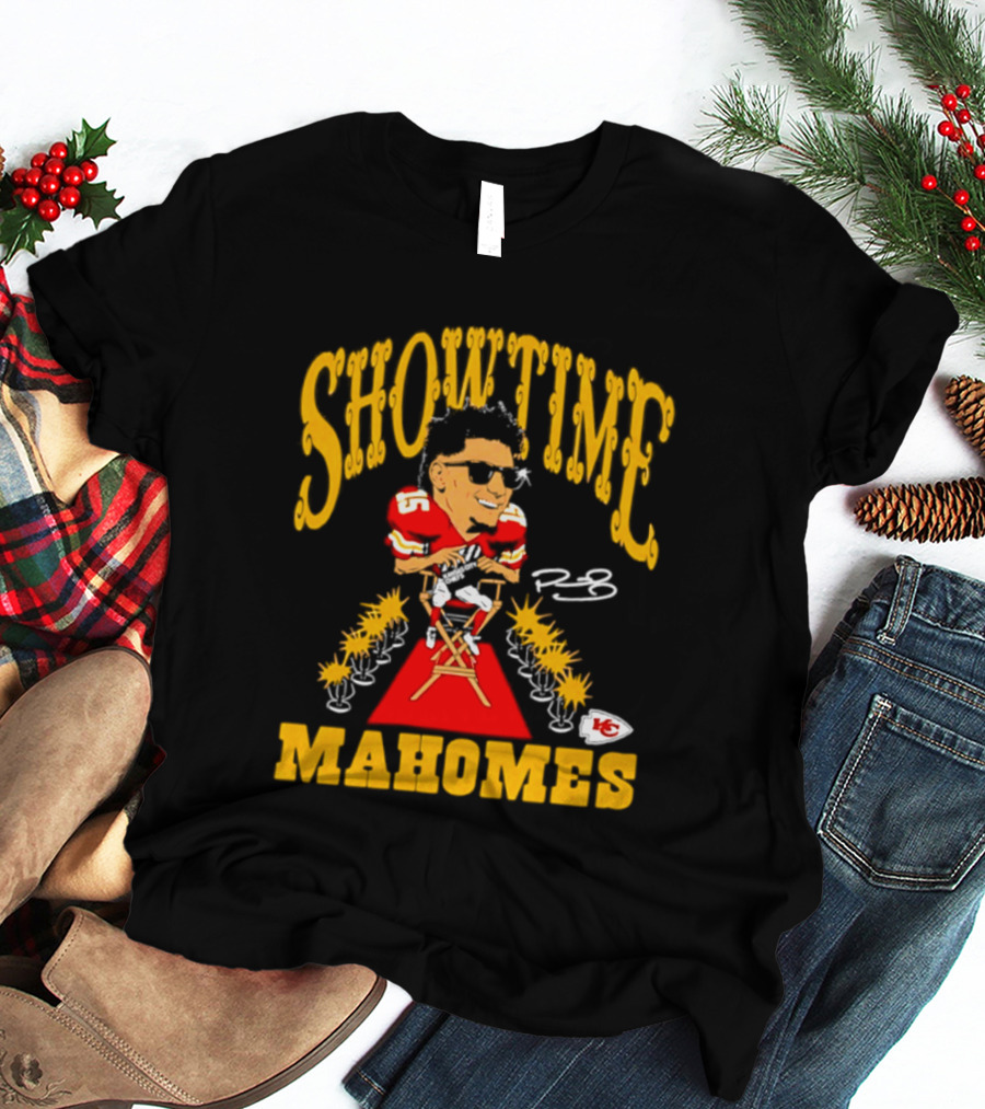 Showtime Mahomes Kansas City Chiefs Football Iconic Caricature T-Shirt
