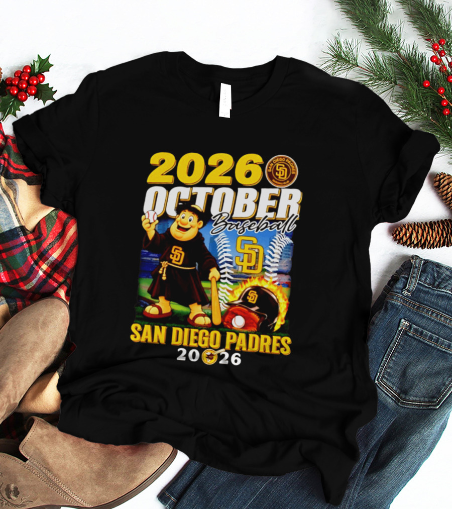 San Diego Padres 2026 October Baseball Postseason T-Shirt