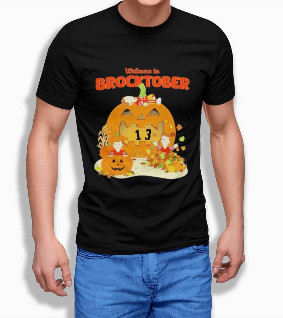Welcome To Brocktober Brock Purdy 13 Halloween Pumpkin Fun T-Shirt