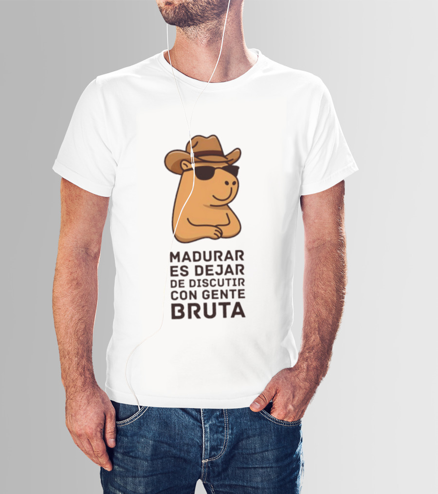 Capybara Madurar Es Dejar De Discutir Con Gente Bruta Cowgirl Hat Sunglasses T-Shirt