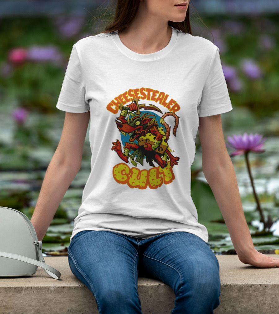 Cheesestealer Cult Rat With Cheese Halloween Fantasy T-Shirt