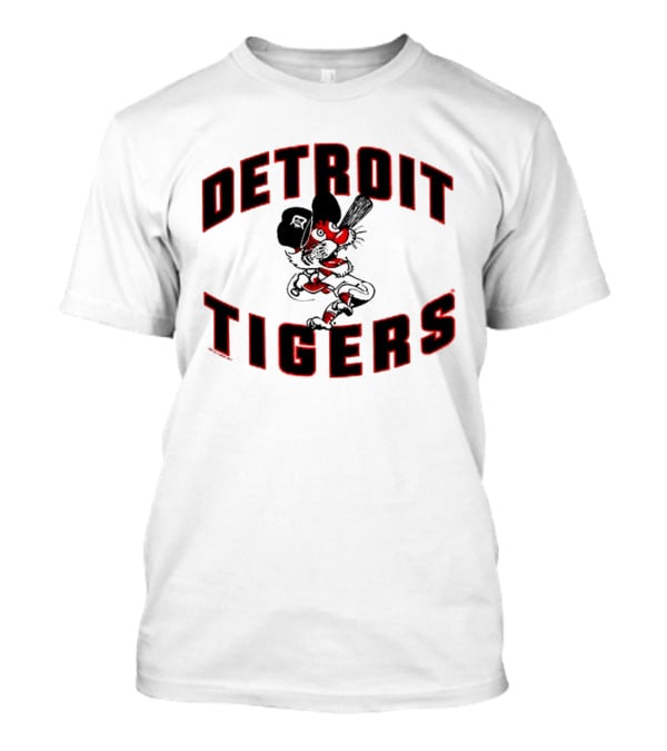 Detroit Tigers Cartoon Paws Vintage Baseball Fan Merchandise T-Shirt