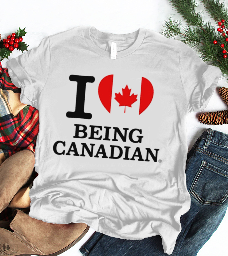 I Heart Maple Leaf Being Canadian T-Shirt