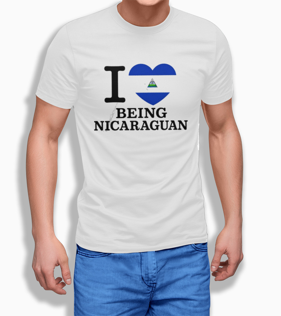 I Heart Being Nicaraguan Flag T-Shirt
