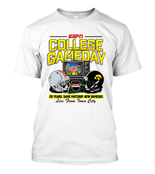 ESPN College GameDay 2026 Iowa Hawkeyes Vs Ohio State Buckeyes 20 Years Same Matchup Iowa City T-Shirt