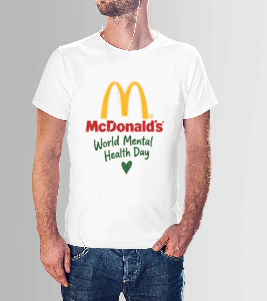 McDonald's World Mental Health Day Green Ribbon Awareness T-Shirt