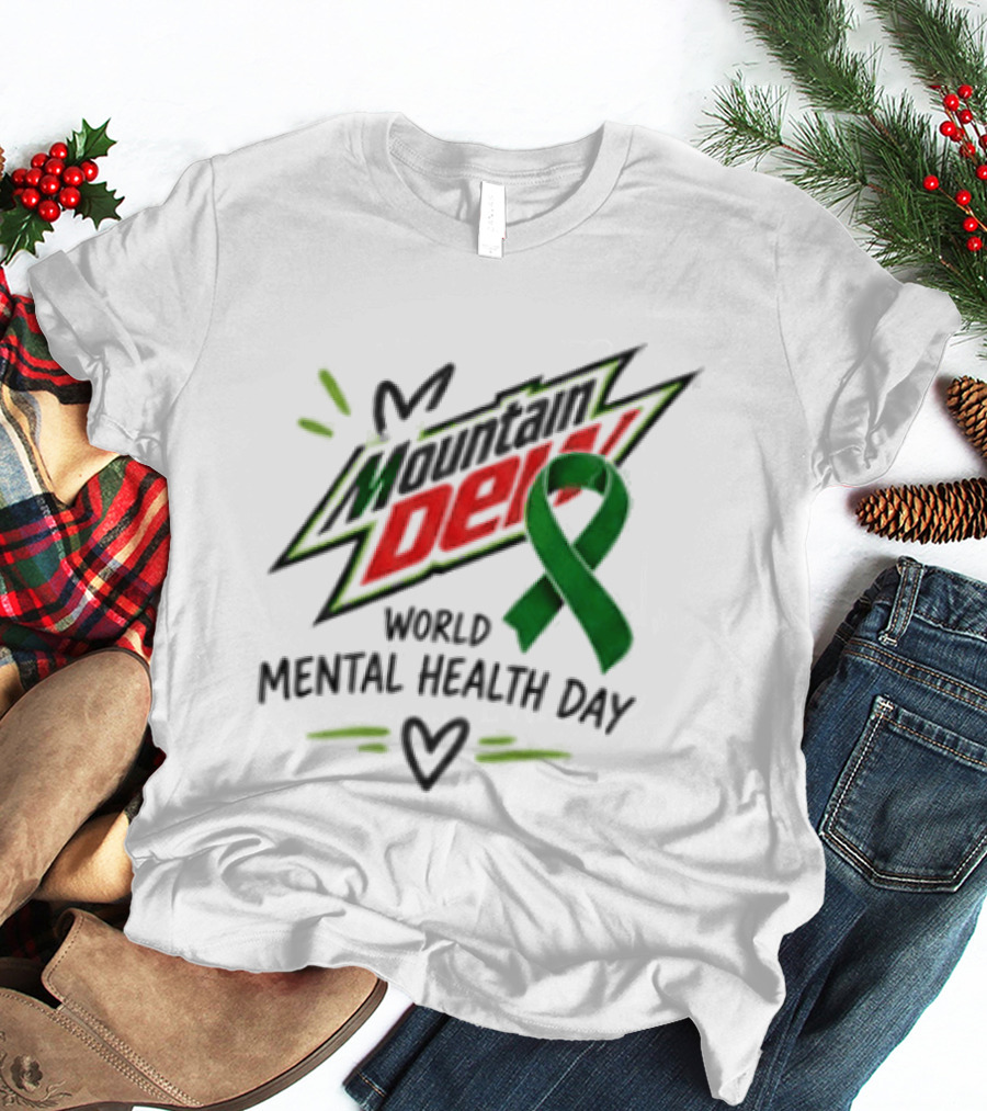 Mountain Dew Green Ribbon World Mental Health Day T-Shirt