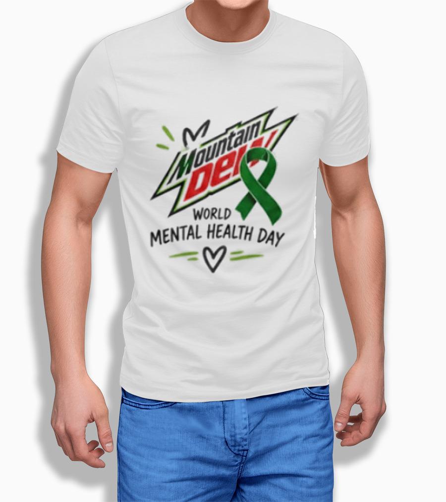Mountain Dew Green Ribbon World Mental Health Day T-Shirt